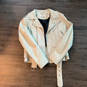 NWOT IRO Grey Suede Leather Jacket 38